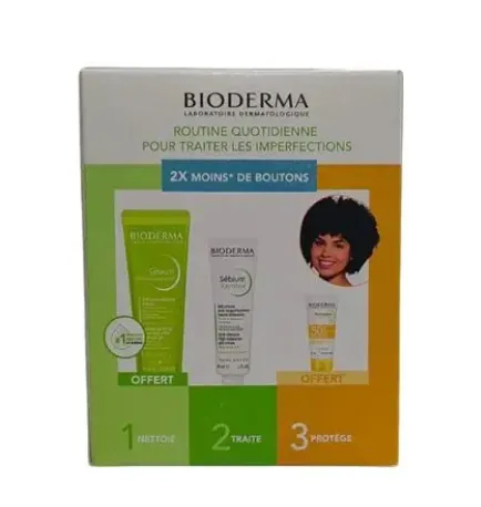 BIODERMA COFFRET SEBIUM KERATO + SEBIUM GEL ACTIF + MINI AQUAFLUID