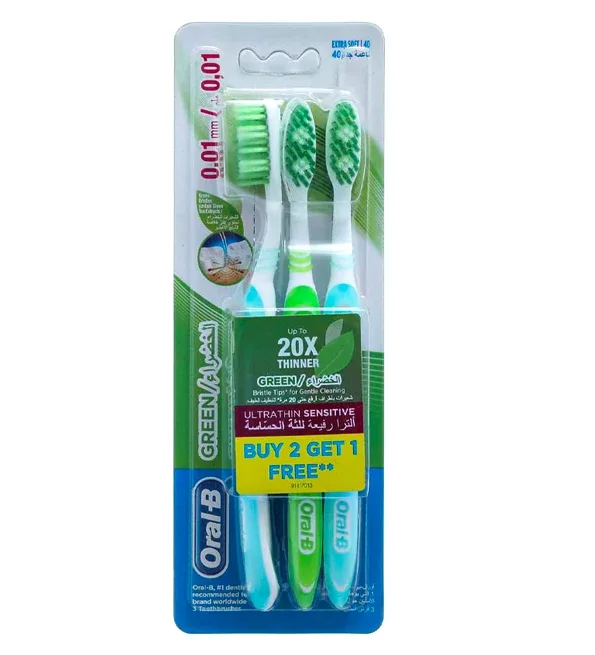 ORAL B BAD ULTRATHIN SENSITIVE  MULTI GREEN SPFT