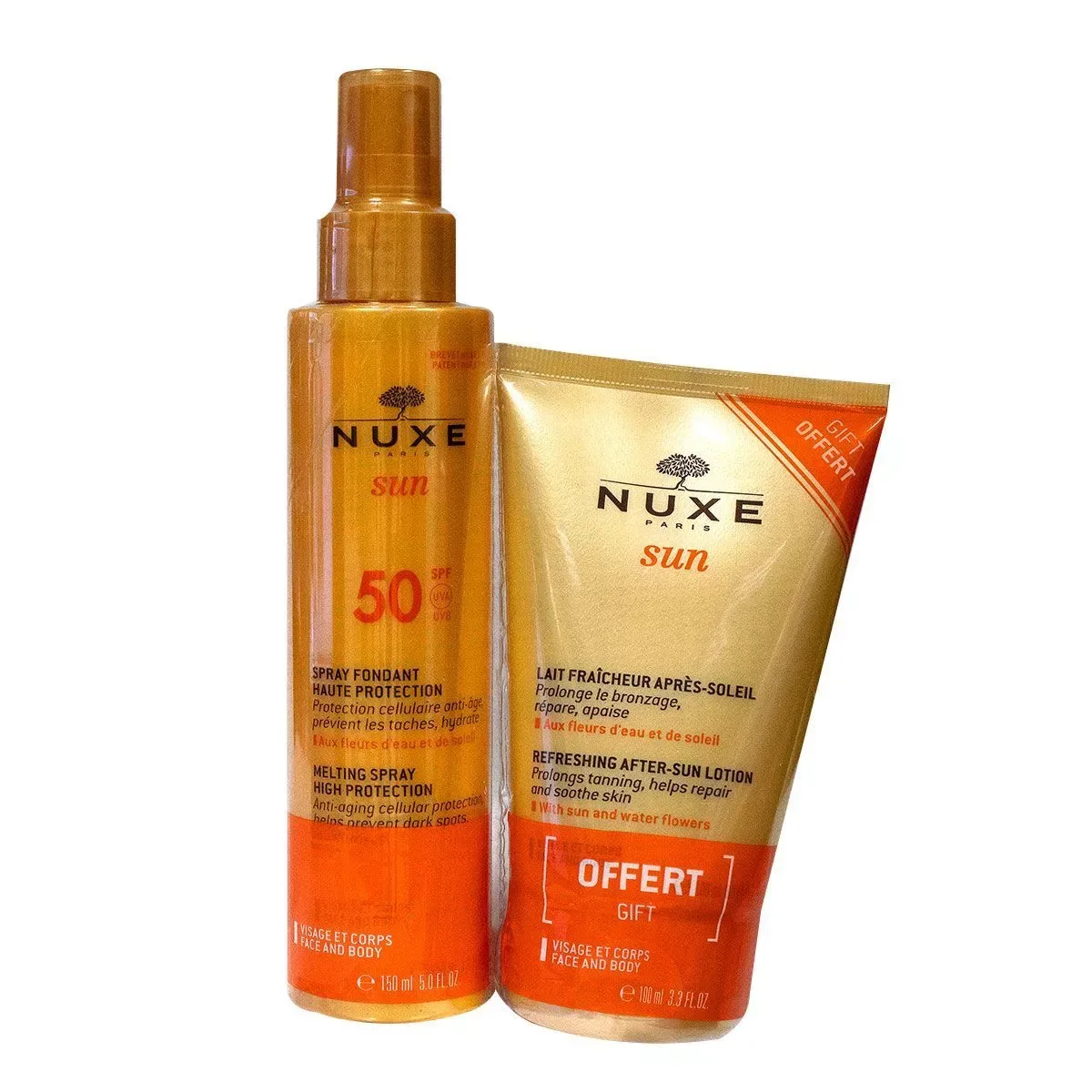 NUXE SUN SPRAY SPF50 150ML+ LAIT FRAICHEUR