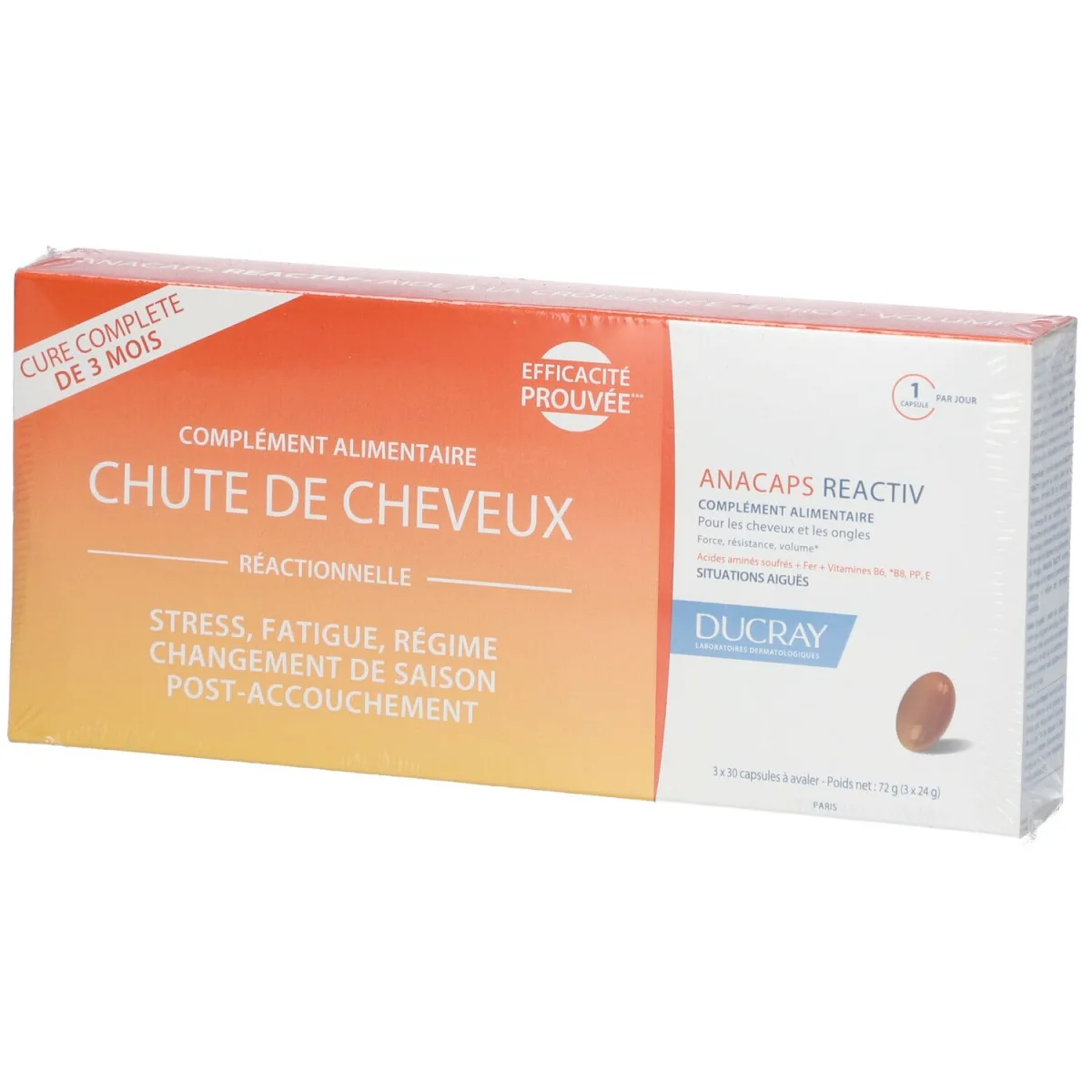DUCRAY ANACAPS REACTIV COMPLEMENT ALIMENTAIRE 30CAP