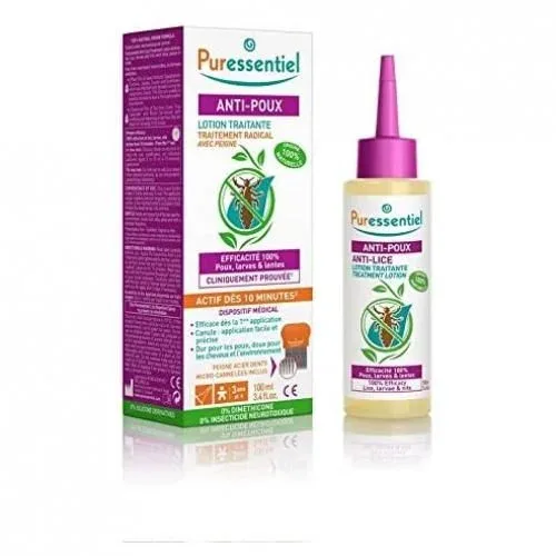 PURESS ANTI-POUX+PEIGNE TRAITEMENT 10MIN 100ML