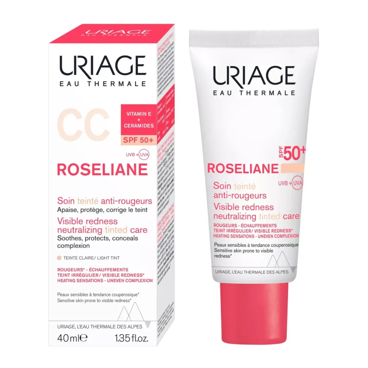 URIAGE ROSELIANE CC CRM 50+ TT CLAIR 40ML
