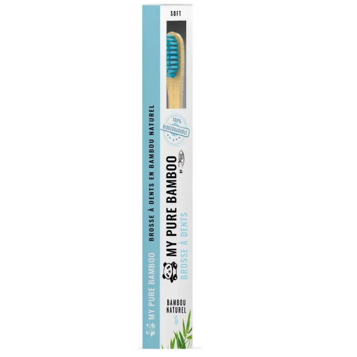 DENTI-SMILLE BROSSE A DENT BAMBOU MEDUIM BLEU