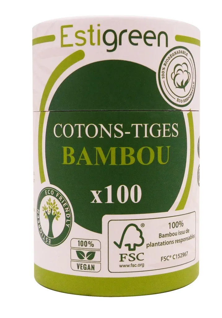 CADAQUES COTON TIGES BAMBOU BLEU