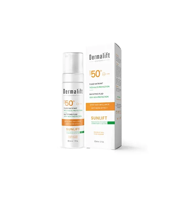 DERMALIFT ECRAN SOLAIRE FLUIDE MATIFAINTE 50+ 50ML