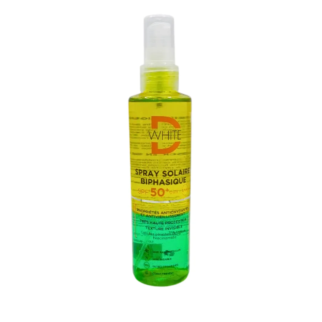 D WHITE SPRAY SOLAIRE BIPHASIQUE SPF50+ 200ML
