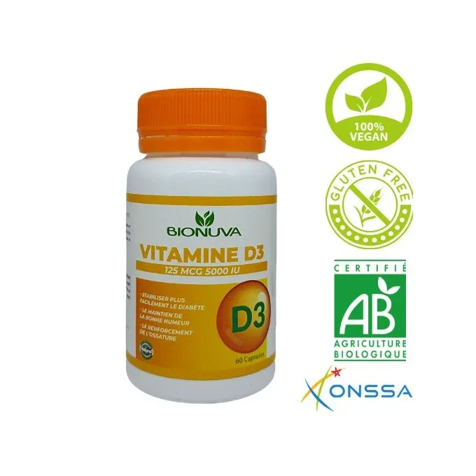 BIONUVA VITAMINE D3 60 CAPS