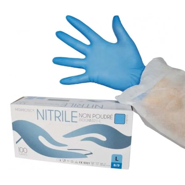 GANT BLEU NITRILLE LARGE