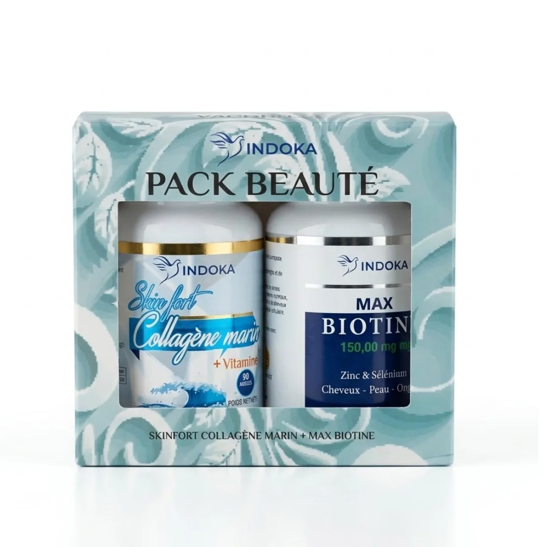 INDOKA PACK MAX BIOTINE +SKIN FORT COLLAGENE MARIN