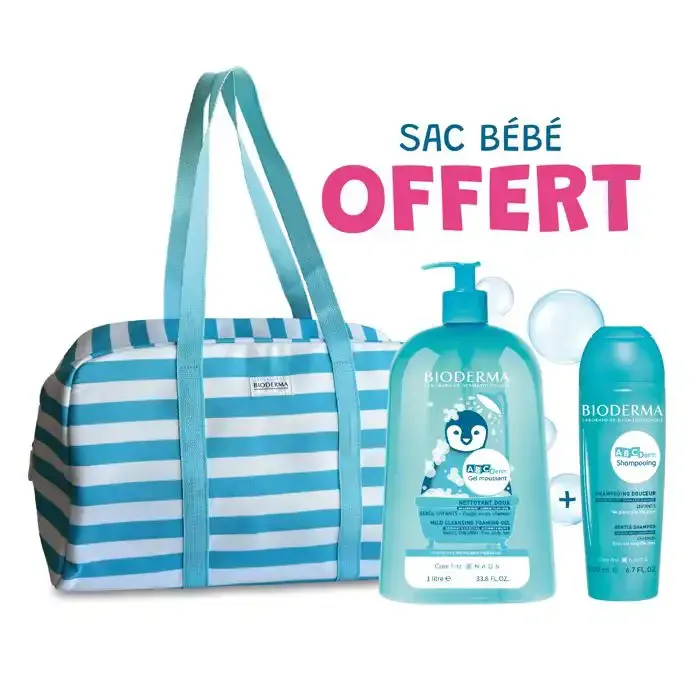 BIODERMA ABCDERM PACK  SHAMPOOING+2MOUSSANTS 1L